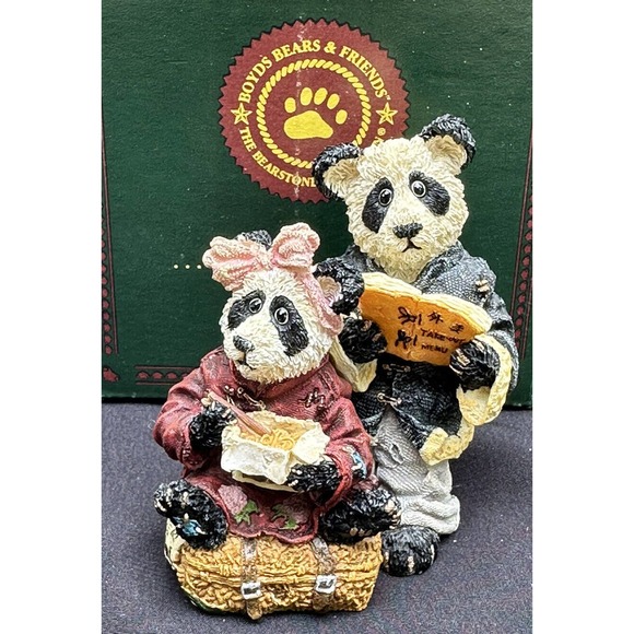 1999 Boyds Bears & Friends Hsing Hsing And Ling Ling Wongbruin Carryout #2433 - Picture 1 of 11
